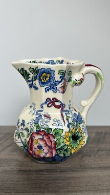 Vintage Maurer Eisenstein Krug im Strathmore Muster, 11,5 cm