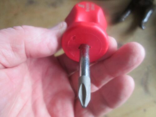NUOVO cacciavite a scatto stubby philips shdp221r n.2 usa in rosso nuovo strumento premium - Foto 6 di 7