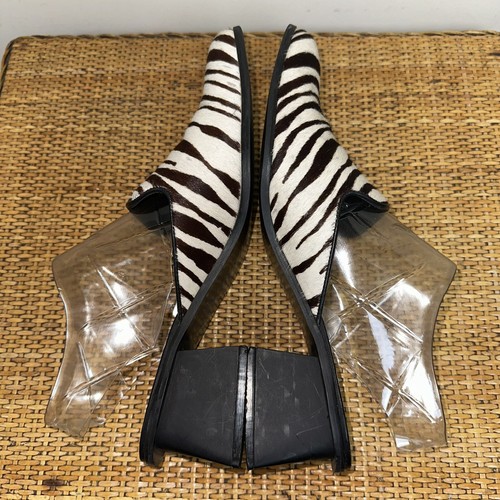 Vintage Connie Women’s 10M Sunrise Chunky Square Toe Mules Animal Print Y2K Boho - Picture 5 of 11