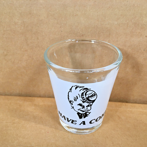 VINTAGE COCA~COLA -- SPRITE BOY HAVE A COKE SHOT GLASS - Picture 2 of 12