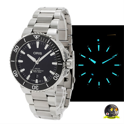 ORIS Aquis Date 01 733 7730 4134M Automatik 43mm Schwarz Herrenuhr NEU