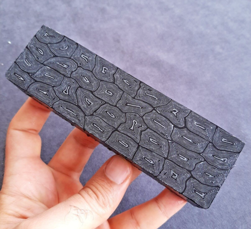 Damacarta™ canvas micarta block 30mm/1.18" paracord beads key FOB EDC jewelry