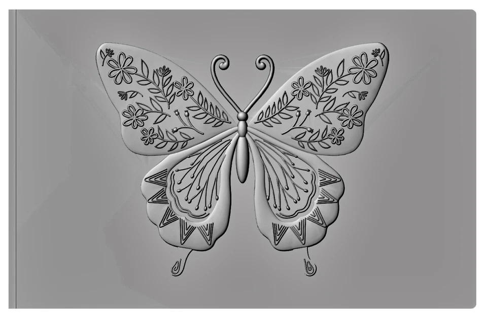 Sizzix Impresslits 3-D Floral Butterfly #666305 Retail $14.99 - Image 2 of 4