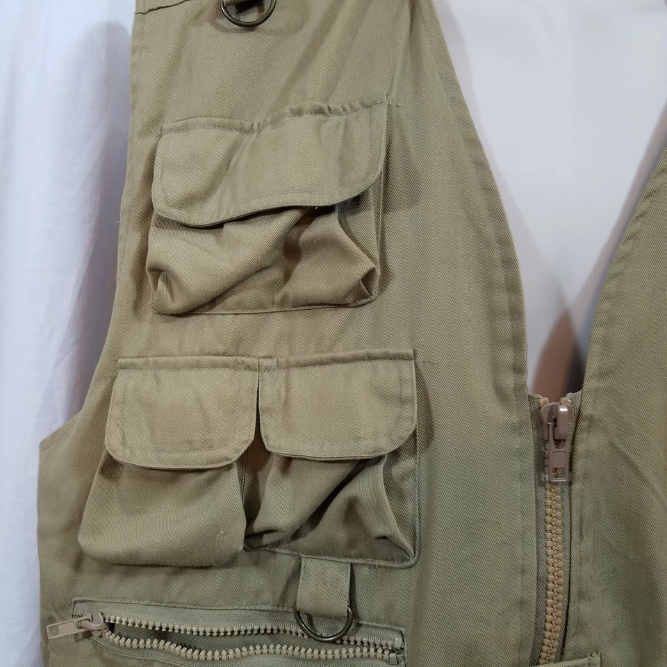 STRATOJAC мужской средний рыбалки охоты фото жилет хаки фланели с подкладкой 12 + карманы - Изображение 2 из 4