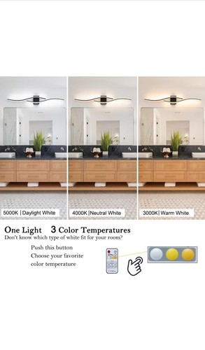 Daunton Modern Wall Sconce with Remote Control Black New - Picture 4 of 5