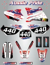 Full  Custom Graphic  Kit -AUSSIE PRIDE - Husqvarna WR 250 300 2 stroke 2007/13