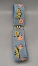Vintage 1960s Needlepoint Waist Belt Flowers Lilies Hippie Boho Fancy Belt 24"