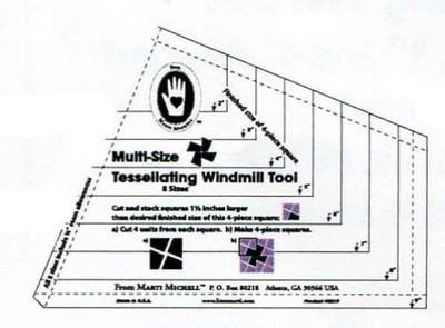 one derful one patch tessellating windmill template from michell