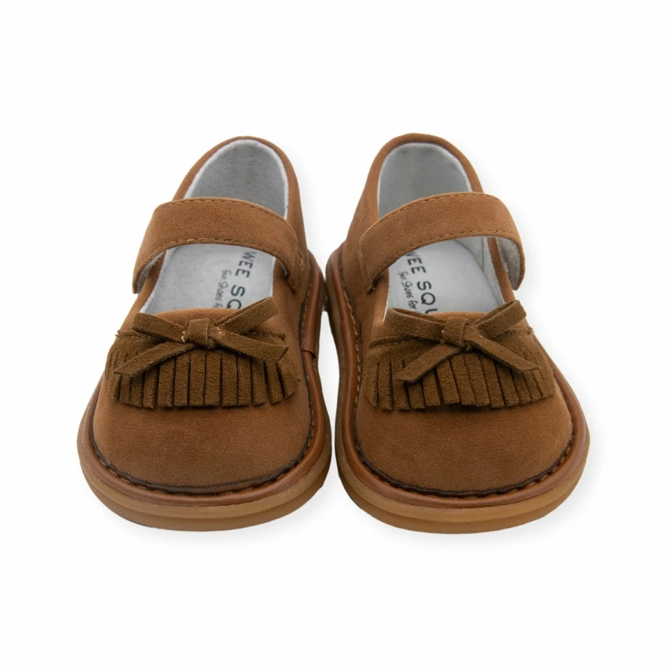 Zapato Wee Squeak Mocasín Marrón Niño Pequeño Chirriante Talla 3-12 Foto 3 de 4