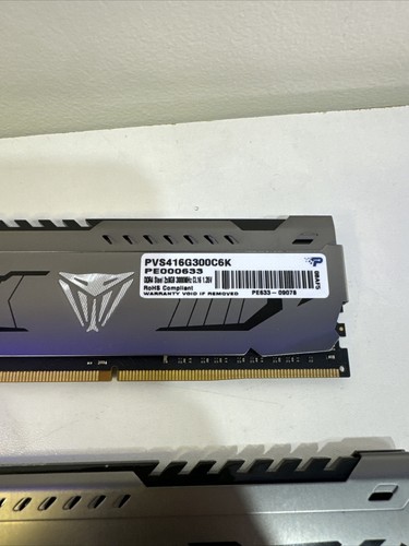 Patriot 16GB Kit 2 X 8GB DDR4 3000 MHz Memory RGB Viper Steel PVR416G300C6K - Picture 4 of 4