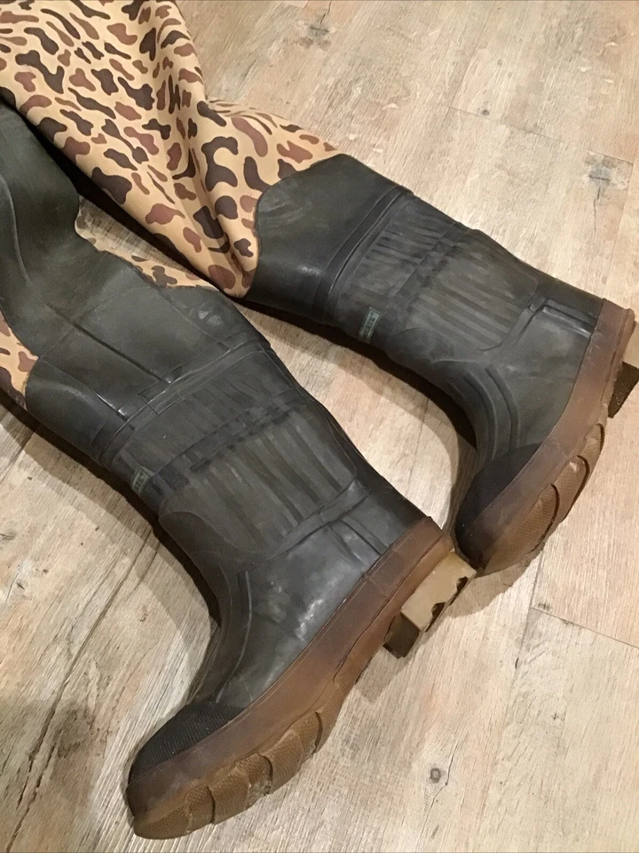 Hodgman Wadewell 3-Ply Marsh Camo Canvas Chest Waders Men's Size 9 Duck Hunting - Image 4 of 4