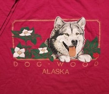 Vintage 1990s Dog Wood Alaska Dog Made in USA XL Shirt
