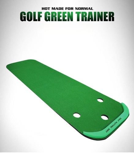 3M Golf Putting Mat Practice Training Indoor Outdoor Portable Slope Balls Grass - Picture 3 of 19