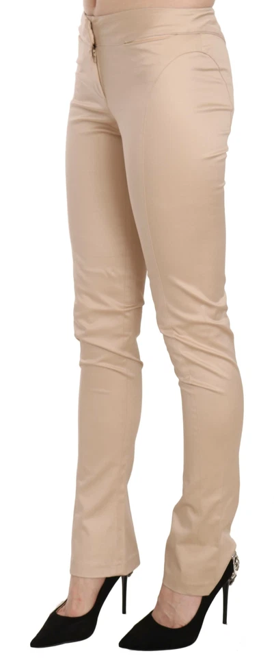 Pantalones JUST CAVALLI Crema Cintura Baja Ajustados Formales IT38/US4/XS Precio de venta sugerido por el fabricante $300 Foto 3 de 4