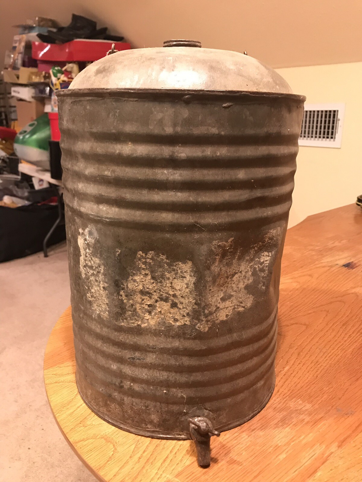 Vintage Galvanized Water Cooler Primitive Farm House eBay