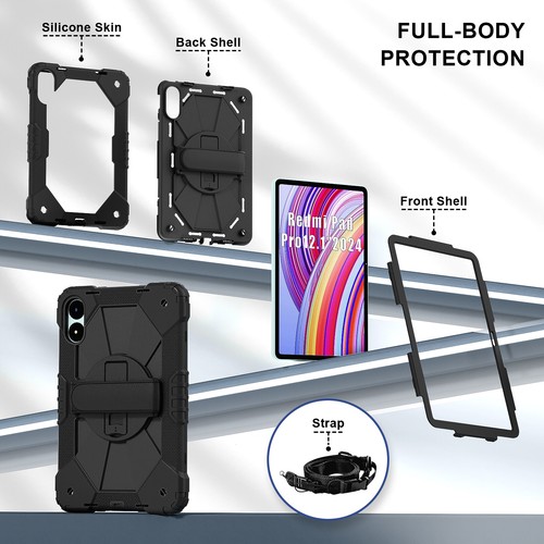 Kompatible Xiaomi Redmi Pad Pro 12,1" Hülle, Stoßfeste Schutzhülle mit Ständer - Bild 5 von 37