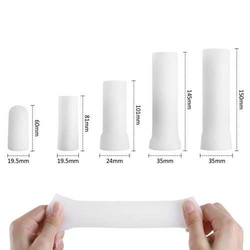 2Pcs/Set Penis Silicone Sleeve for Extender Stretcher Max Vacuum Enlargement USA - Picture 12 of 20