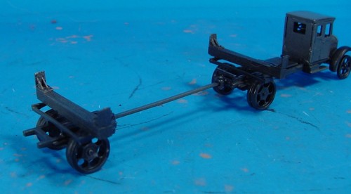 Camión de tronco blanco HO/HOn3 1/87 1926 con kit de remolque bogie modelos Wiseman OT5067 - Imagen 4 de 8