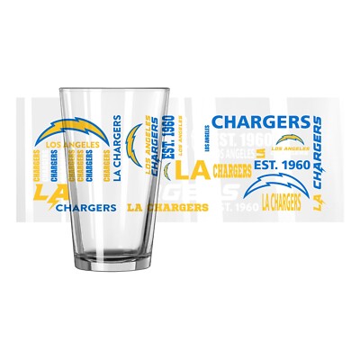 Los Angeles Chargers NFL Pack of 2 16oz Pint Glass Logo Brands