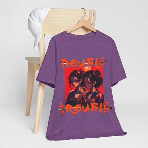 Asian Manga Samurai Girls Portrait T-shirt, Onna-musha Illustration Tee, Unisex - Picture 131 of 168
