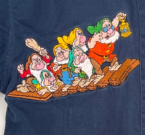 Vtg Disney Store Snow White 7 Dwarfs Embroidered Long Sleeve Button Up Shirt Sm. - Picture 4 of 6