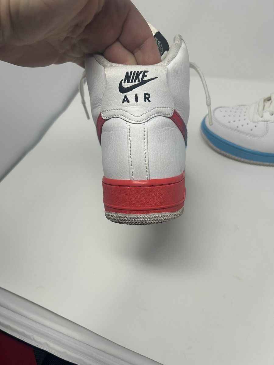 ★Nike ★ Air Force 1 LV8 White/Ember Glow fw19 Nike Air Force 1 High '07 LV8 White/Ember Glow Blue-Fury Tie