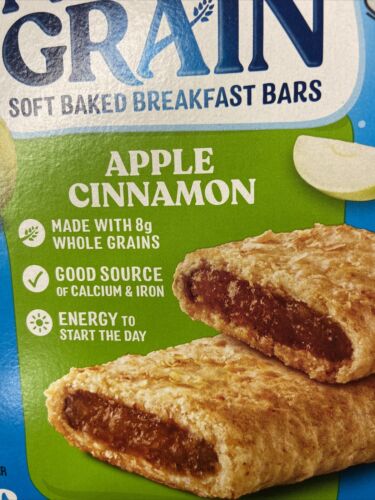 2 Nutri Grain Soft Baked Apple Cinnamon Breakfast Snack 16 Bars Value Pack - Picture 5 of 11