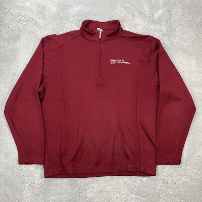 Nike Golf Herren Halfzip 1/4 Zip Pullover Sweater Gr. M Rot Luther Sport LOGO