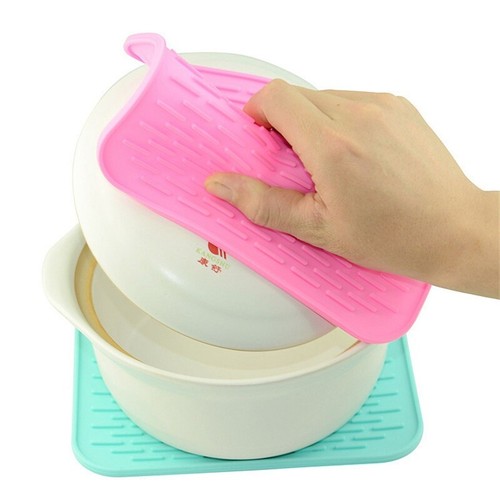 Heat Resistant Silicone Hot Kitchen Pot Holder Non Slip Pad Black Pan Trivet Mat - Picture 3 of 25