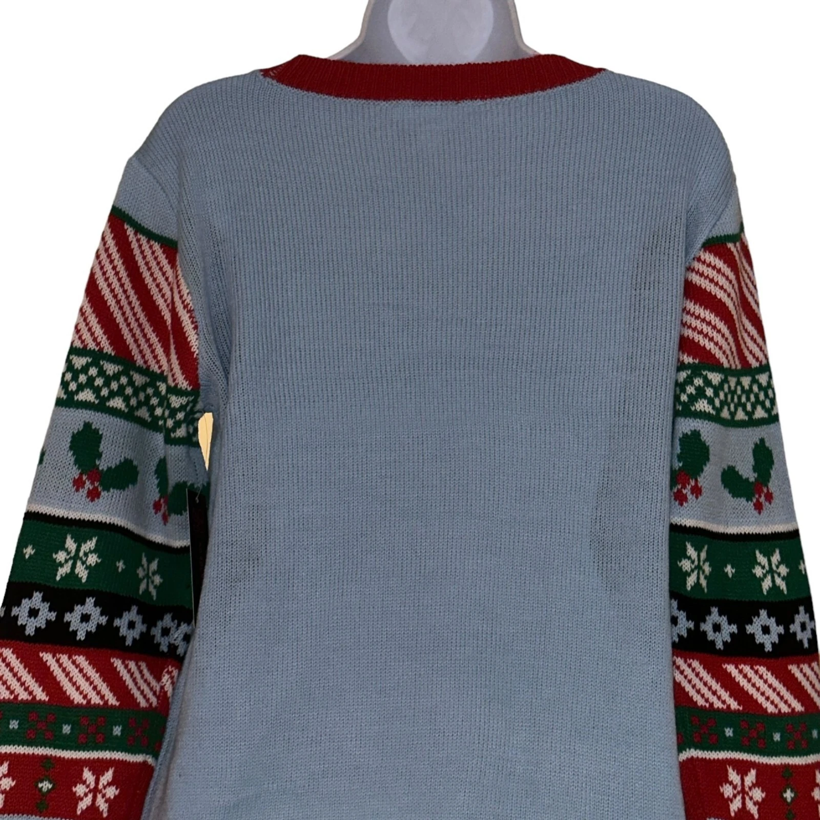 NWT No Boundaries Christmas Sweater Junior L 11 13 Jailbird Santa Pullover Funny