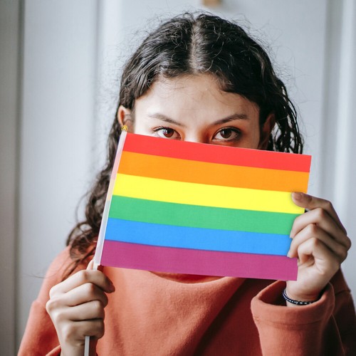 LGBTQ-Flagge- Regenbogenfahne Bi-Flagge Schleife - Bild 9 von 12