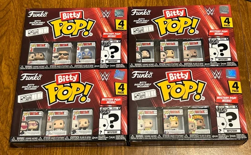 Set of 4 Funko POP WWE Bitty 4-Packs Brand New & Sealed