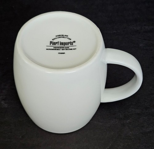Pier 1 einfarbig weiß Porzellan Becher Fassform 14 Unzen 5er Set - Bild 6 von 7