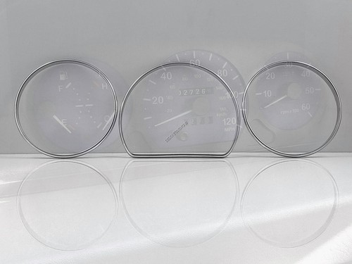 Se adapta a Citroen Jumper I 94-02 3 piezas aluminio pulido anillos velocímetro anillos - Imagen 2 de 5