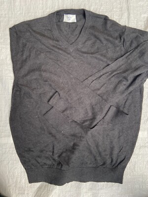 C&A The Basics Men's V-Neck Jumper - Size M  - Charcoal