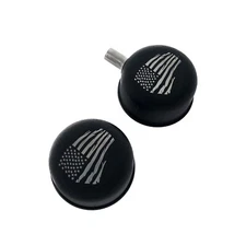 Black Breather & PCV Breather with American Flag, Includes Grommets, Ansen USA