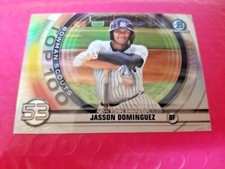 JASSON DOMINGUEZ 2020 BOWMAN SCOUTS TOP 100 NEW YORK YANKEES (ROOKIE REFRACTOR)