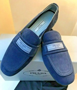 prada blue suede shoes