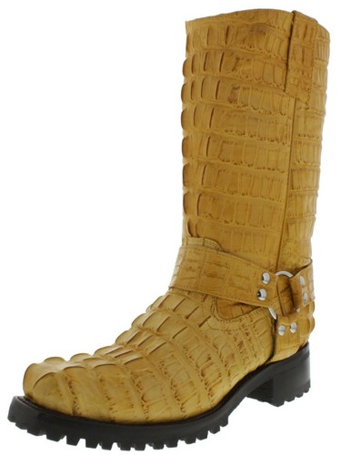 Mens Motorcycle Western Leather Boots 
