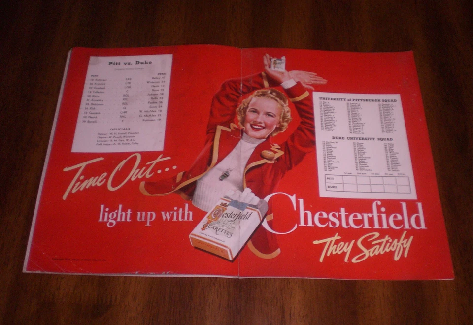 1939 UNIVERSITY OF PITTSBURGH PITT PANTHERS vs DUKE BLUE DEVILS FOOTBALL PROGRAM - Image 4 of 4