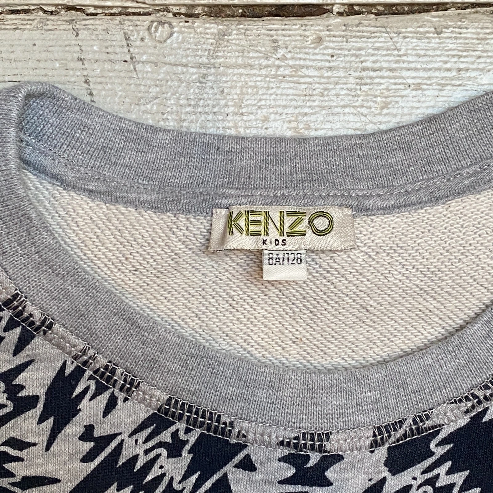 Maglione Felpa Kenzo Kids Tiger Nero Grigio Ragazzo Us intime Ottimeioni Condiz Tag 12 c 8nni