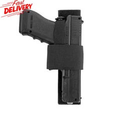 US Tactical Belt OWB Guns Holster Adjustable with Hook Loop Botton Snap Closure