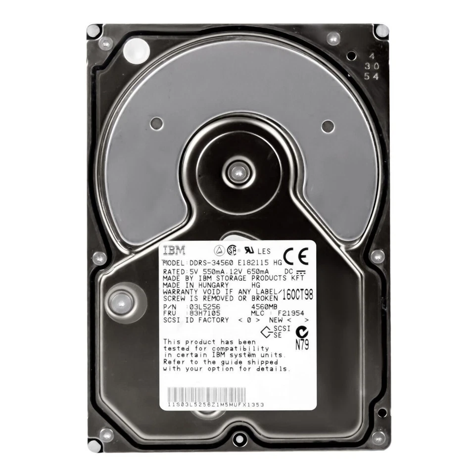 Hard IBM 83H7105 03L5256 DDRS-34560 4.5GB 7200U/Min SCSI 68-pin 3.5'' Inch - Image 3 of 3