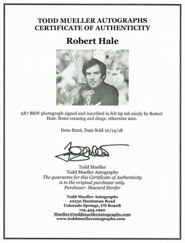 SELTENES BILD! "Opernlegende" Robert Hale handsigniertes 9x7 s/w Foto Echtheitszertifikat - Bild 2 von 2