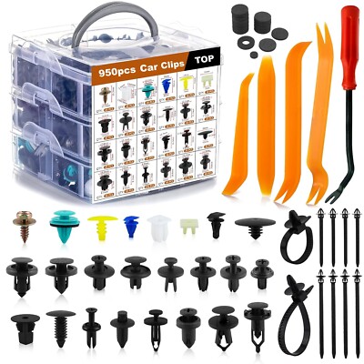 950Pcs Car Retainer Clip Bumper Clips Auto Plastic clip Set Fastener ...