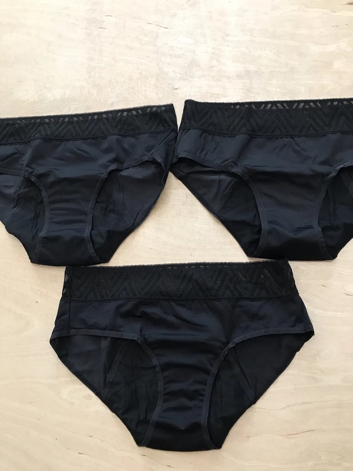 Трусики Thinx Hiphugger период герметичные размер L черные упаковка 3 шт. новые с ценниками - Изображение 3 из 4