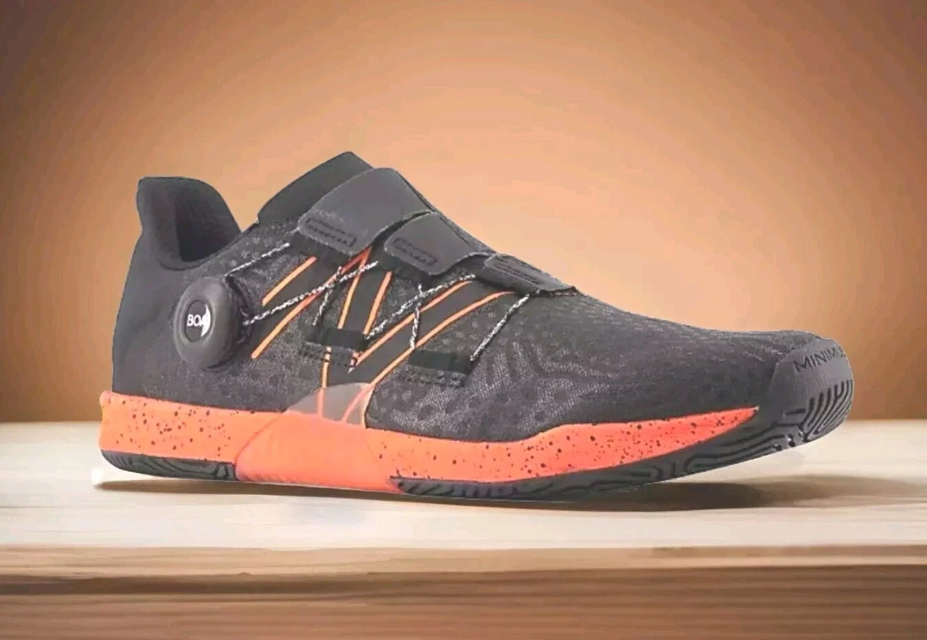 NEW Men's SZ 8D, NEW BALANCE Minimus GYM TR BOA Black /Orange MXMTRBC1-D.