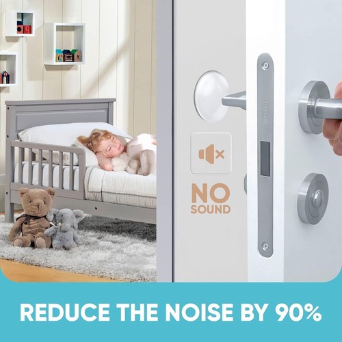 6-Piece Clear Rubber Door Knob Wall Protector Set, Self-Adhesive, Quiet Cushion - Picture 36 of 48