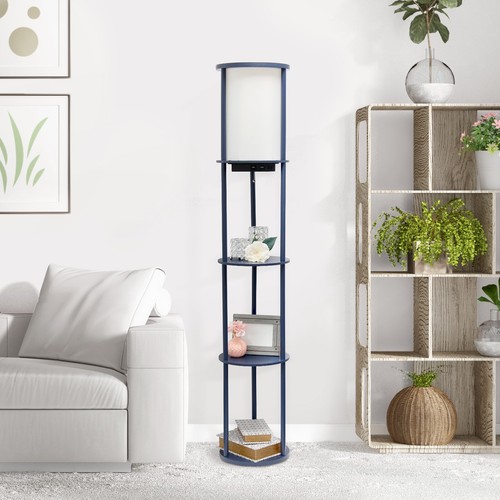Simple Designs 62.5" Round Modern Shelf Etagere Organizer Floor Lamp - Bild 41 von 72