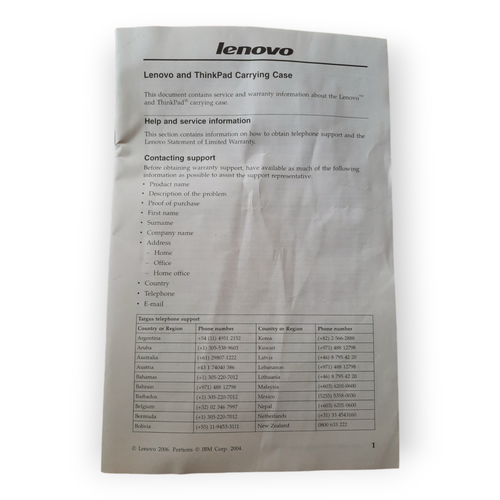 Genuine Black Lenovo and ThinkPad Laptop Carrying Case 41U3109 Pockets Strap - Afbeelding 13 van 14